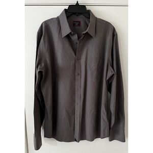UNTUCKit Dress Shirt Men's Size XL Gray Cotton Button Down 03046 Sangiovese